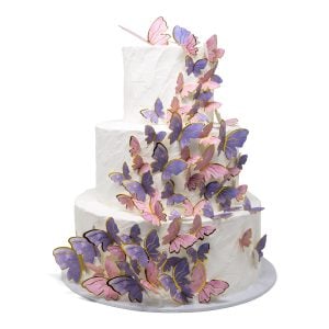 butterflies 3 tier cake scaled