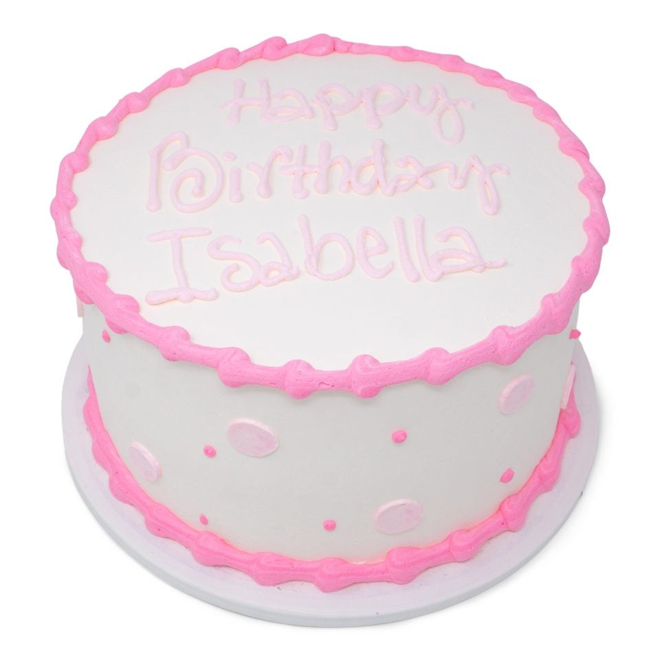 cute simple pink birthday cake scaled