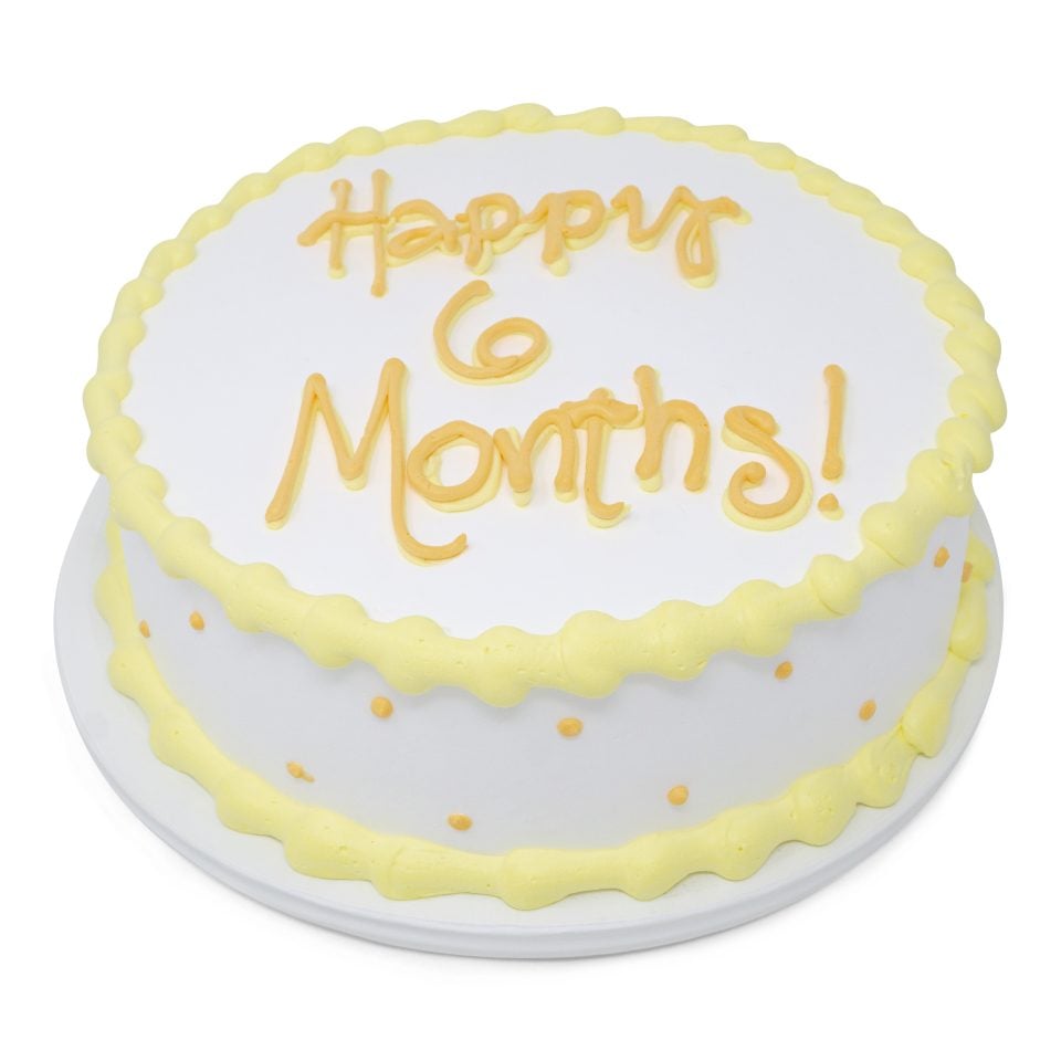 happy 6 months cake scaled