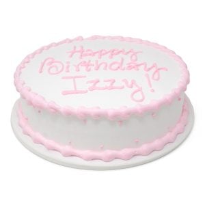 pink round simple birthday cake scaled
