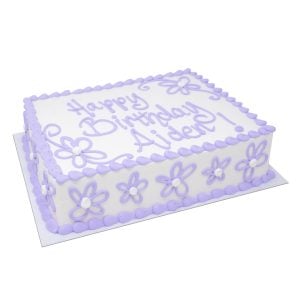 purple birthday sheet cake 1