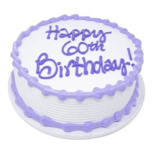 simple round purple birthday cake scaled