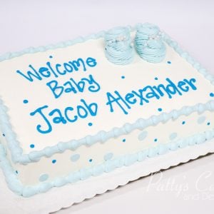 welcome baby boy blue cake