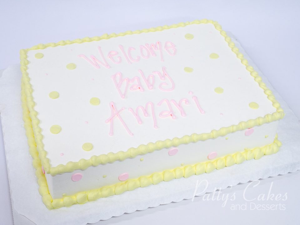 welcome baby yellow pink