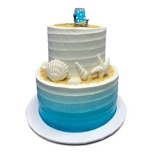 beach ombre cake