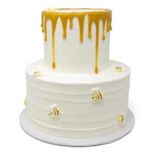 bee baby shower 2 tier cake