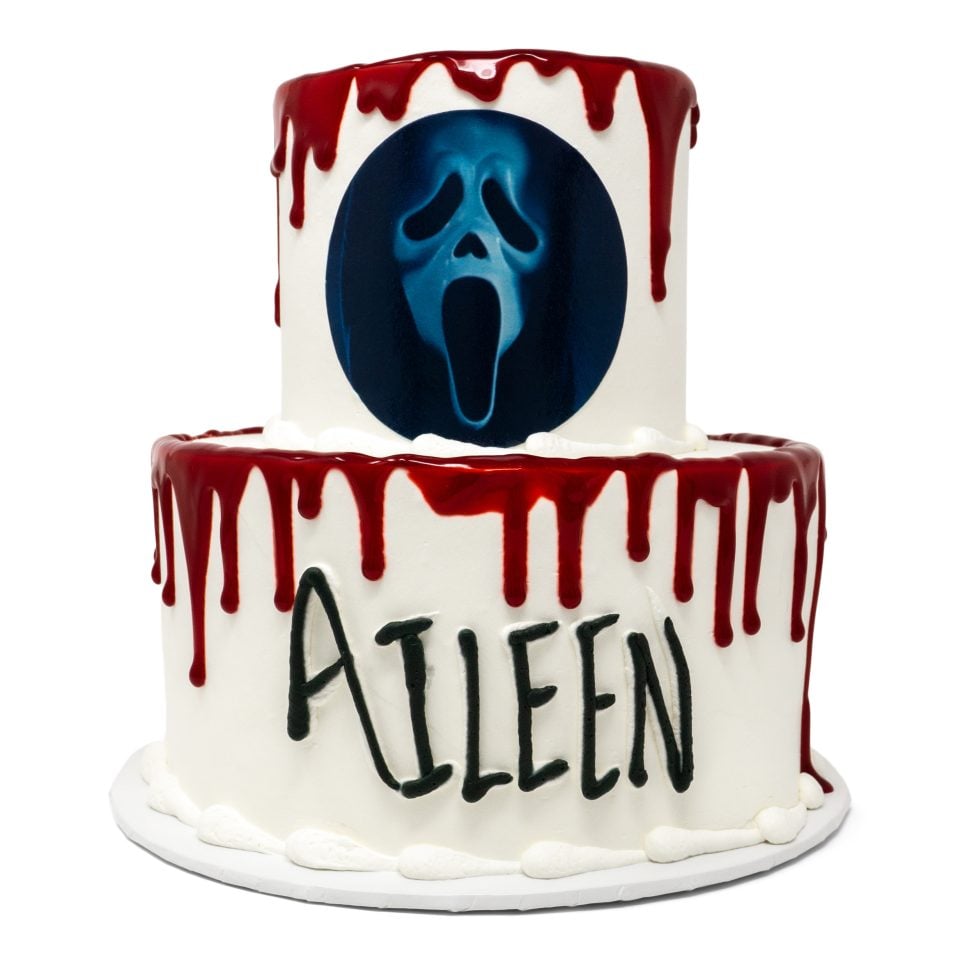 horror theme 2 tier cake