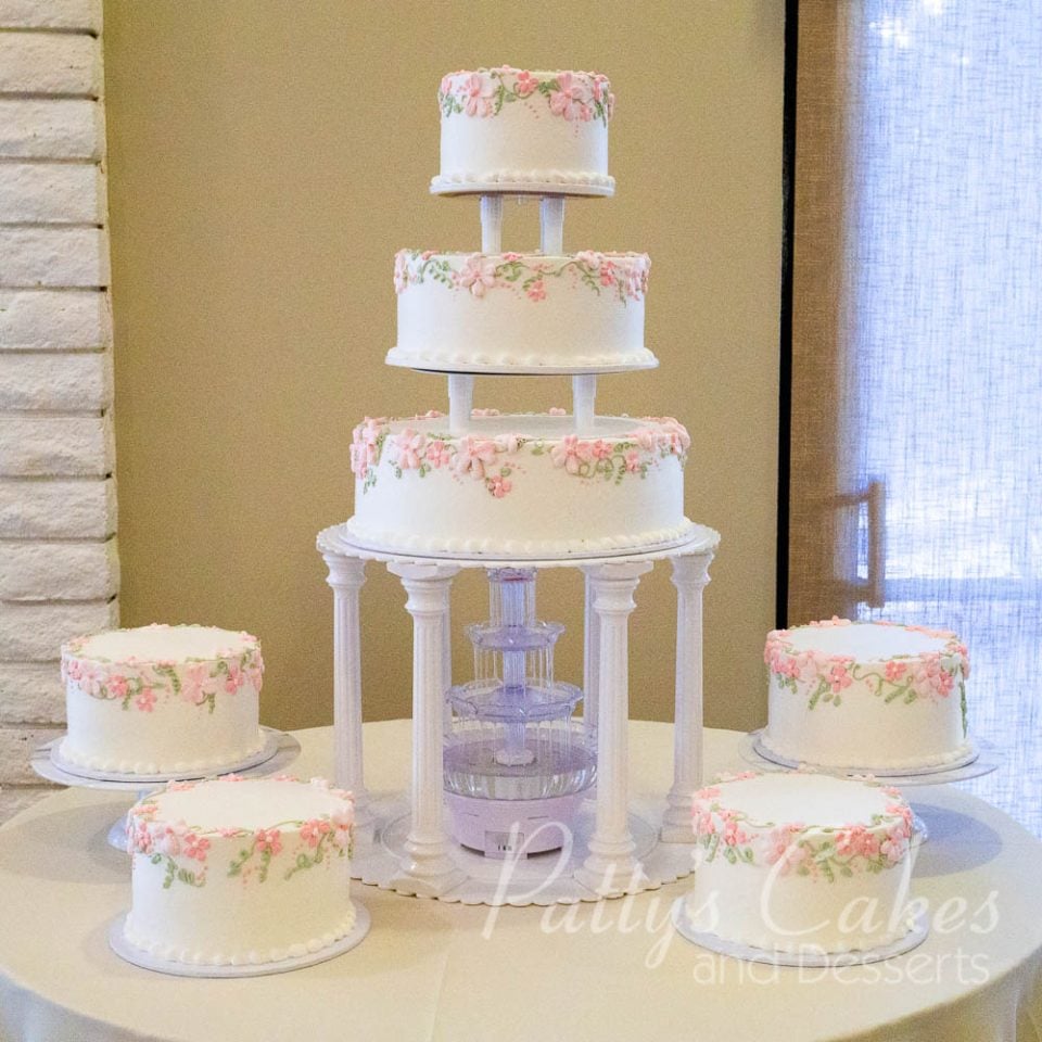3 tier cake side side cakes