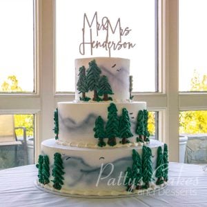 forest tree wedding cake