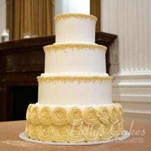 gold rosette cake